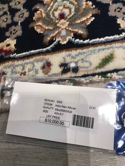 India Nain Hand Knotted Wool & Silk 5x7