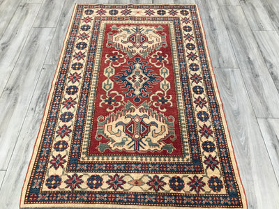 Pakistan Kazak Hand Knotted Wool 4x6
