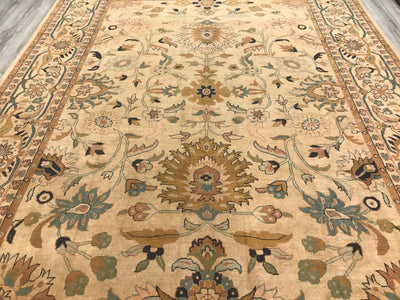 India Agra Hand Knotted Wool 9X12