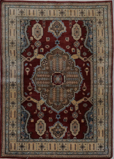 Pakistan Bokhara Hand Knotted Wool & Silk 4x6