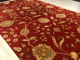 India Transitional Hand Knotted Wool & Silk 9x12
