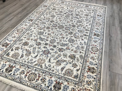 India Nain 6x9 Hand Knotted Wool & Silk 6x9