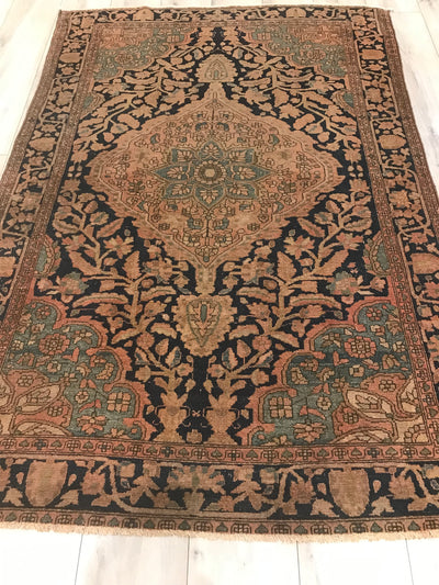 Persian Antique Sarouk Farahan Hand Knotted Wool4x6