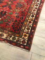 Persian Sarouq old Lilihan Hand Knotted Wool 4x20