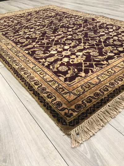 India Jaipur Hand Knotted Wool 4x6