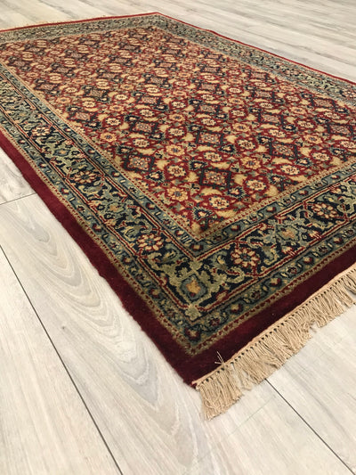 India Mahi Herati Hand Knotted Wool 4x6