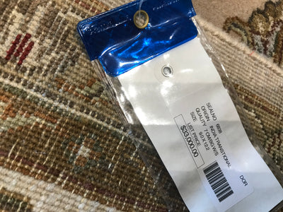 India Jaipur Hand Knotted Wool & Silk 9x12