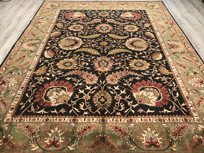 India Agra Hand Knotted Wool 9X12