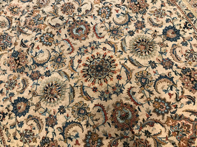 India Kashan Hand Knotted Wool 9x12