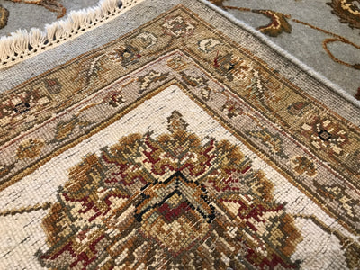 India Dharma Hand Knotted Wool & Silk 9x12