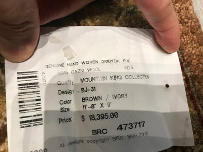 India Mountain King Hand Knotted Wool 9x12