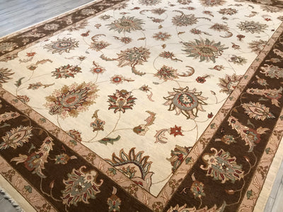 India Ziegler Hand Knotted Wool 10x14