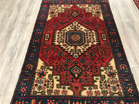 Old Persian Hamadan Hand Knotted Wool 5x7