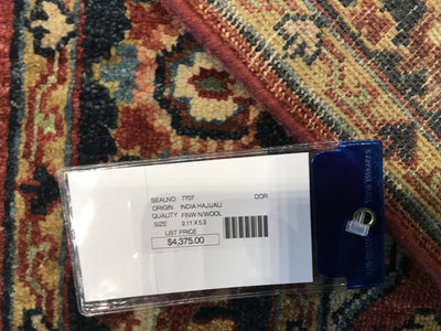 India Hajjalili Tabriz Hand Knotted Wool 3x5