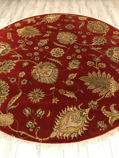 India Jaipur Hand Knotted Wool & Silk 8x8