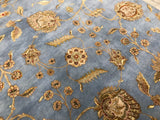 India Jaipur Hand Knotted Wool & Silk 9x12