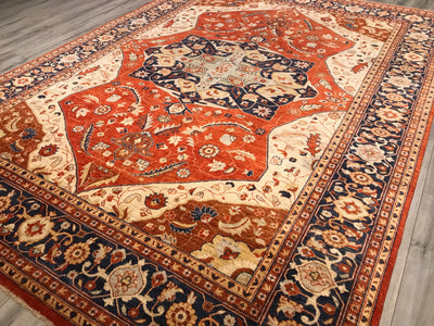 Pakistan Heriz Hand Knotted Wool 9x12