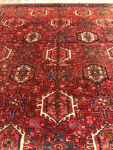 Persian Old Garechi Heriz Hand Knotted Wool 10x12