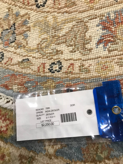 India Ziegler Hand Knotted Wool 3x3
