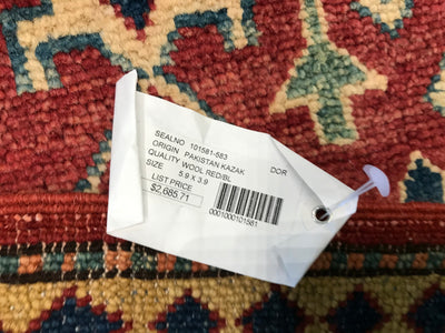 Pakistan Kazak Hand Knotted Wool 4x6