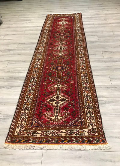 Persian Yalameh Shiraz Hand knotted Wool 3x12