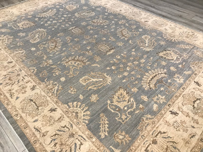 Pakistan Ziegler Hand Knotted Wool 9x12