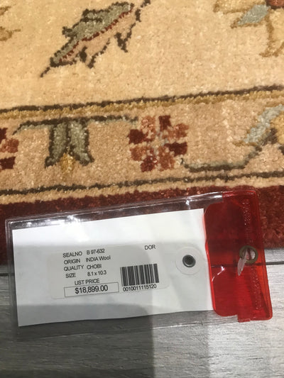 India Ziegler Hand Knotted Wool 8x10