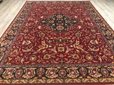 India Fine Sarouq Hand Knotted Wool 9X12