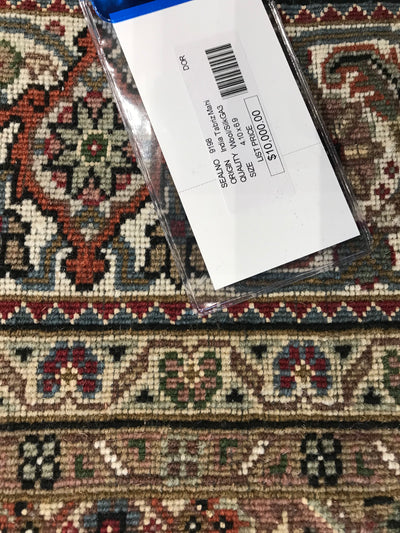 India Tabriz Mahi Hand Knotted Wool & Silk 5x7