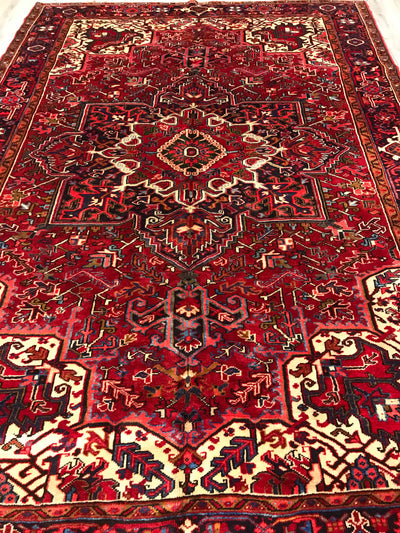 Persian Old Heriz Hand Knotted Wool 8x11