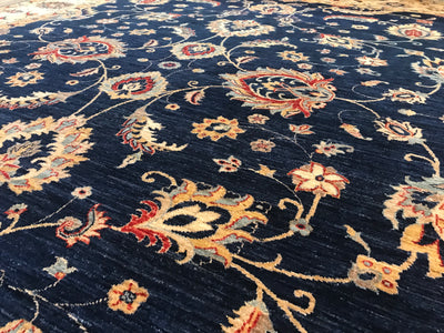 India Ziegler Hand Knotted Wool 9x12