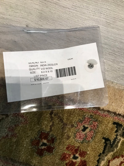 India Ziegler Hand Knotted Wool 8x10