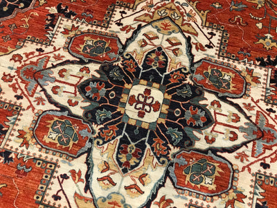 Pakistan Heriz Hand Knotted Wool 10x14