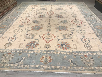 Pakistan Oushak Hand Knotted Wool 12x15