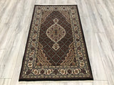 India Tabriz Mahi Hand Knotted Wool& silk 3x5