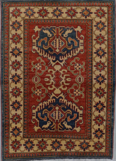 Pakistan Kazak Hand Knotted Wool 4x6