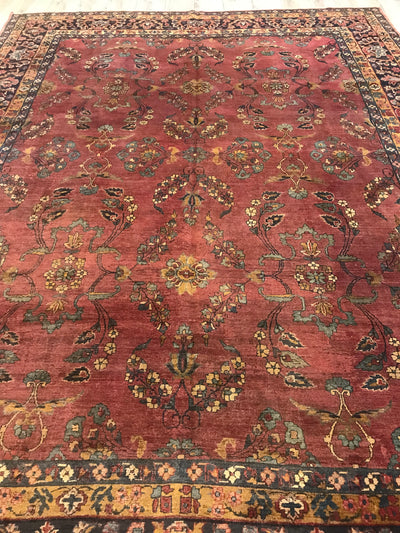Persian Antique Kashan Hand Knotted Wool 8x11