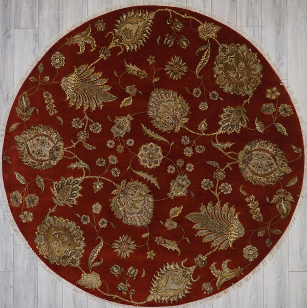 India Jaipur Hand knotted wool & Silk 8x8