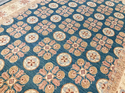 Pakistan Ziegler Kotan Hand Knotted Wool 10x14