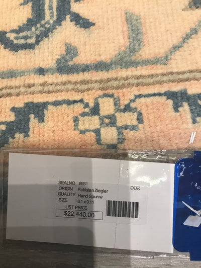 Pakistan Ziegler Hand Knotted Wool 8x10