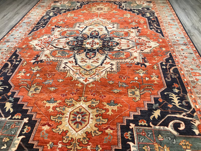 Pakistan Heriz Hand Knotted Wool 10x14