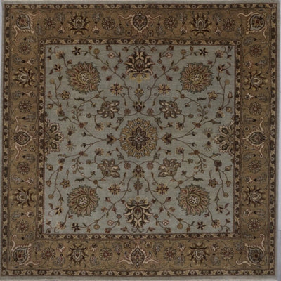 India Jaipur Oasis Hand Knotted Wool 8x8