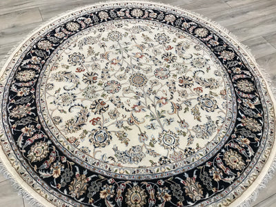 India Nain hand Knotted Wool & Silk 6x6