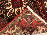 Old Persian Heriz 4.9 x 4.9 Hand Knotted Wool
