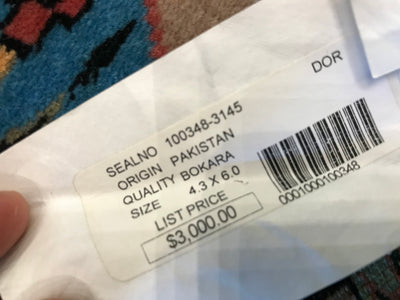 Pakistan Bokara Hand Knotted Wool 4x6