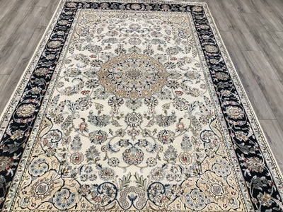 India Nain Hand Knotted Wool & Silk 6x9