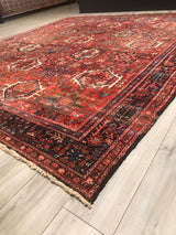 Persian Old Garechi Heriz Hand Knotted Wool 10x12