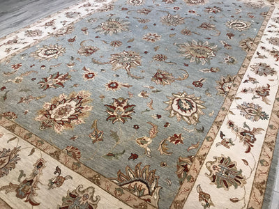 India Ziegler Hand Knotted Wool 10x14