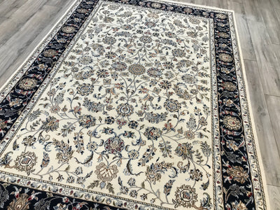 India Nain Hand Knotted Wool & Silk 6x9