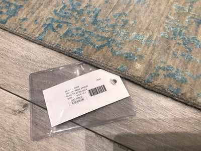 India Contemporary Hand knotted Wool & Silk 8x10